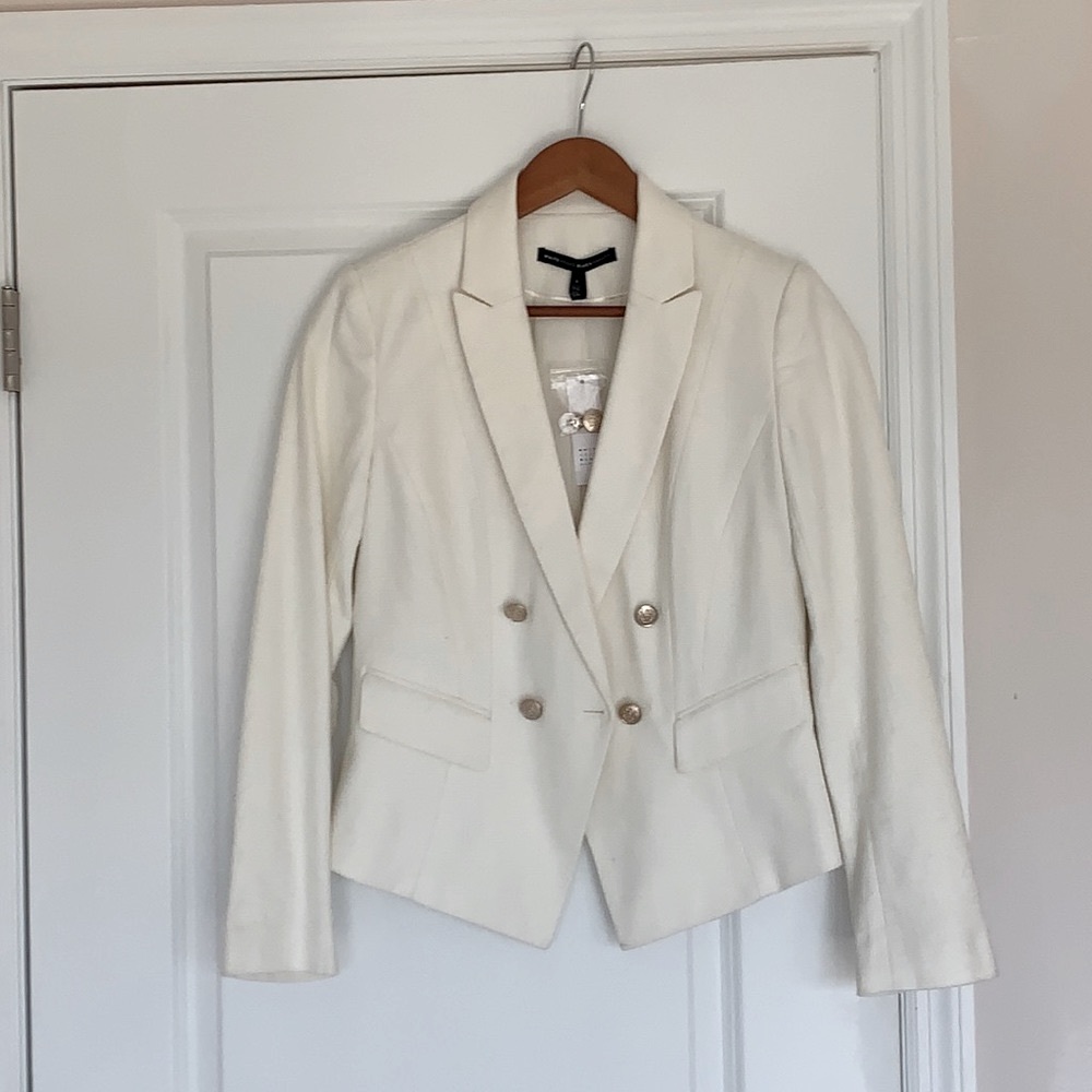 White House Black Market Basketweave Trophy Jacket